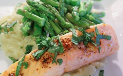 Salmon and Asparagus Risotto